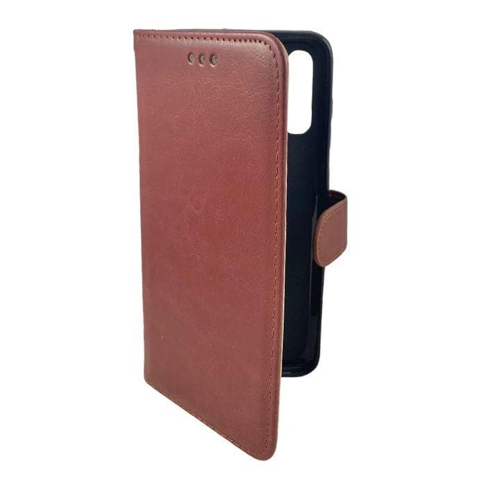 Wallet Case for Samsung Galaxy A70 - brown open