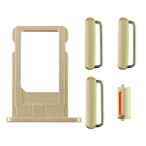 Sim Tray and Button Set for iPhone 6 Plus (5.5") - Gold