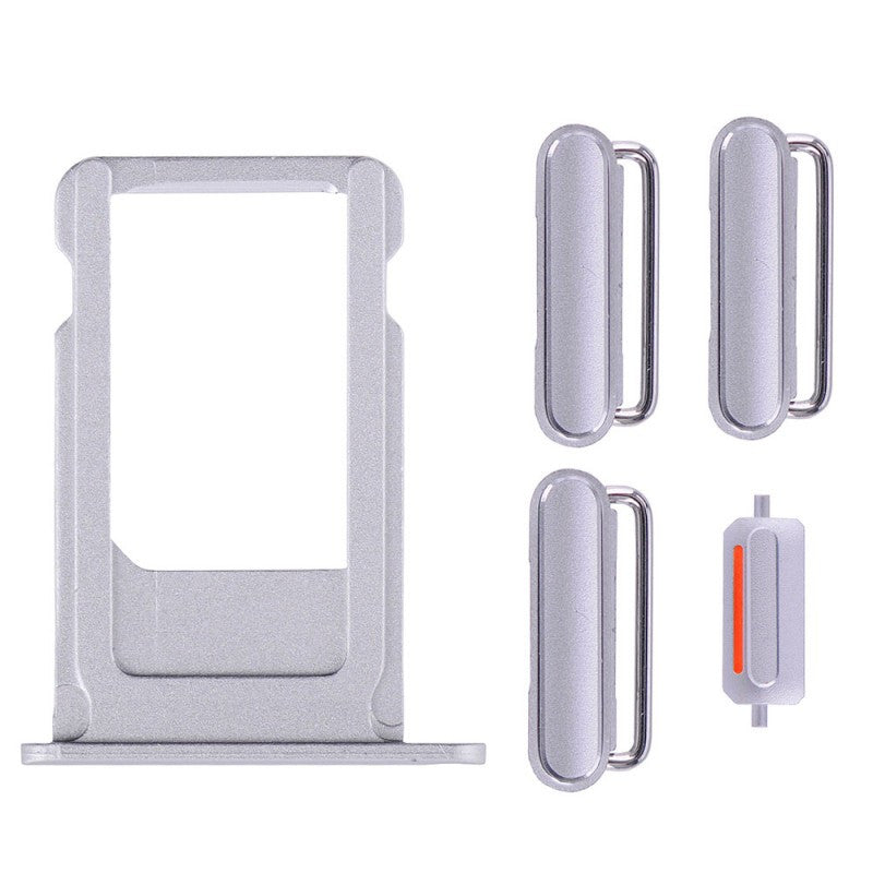 Sim Tray and Button Set for iPhone 6S Plus (5.5") - Silver