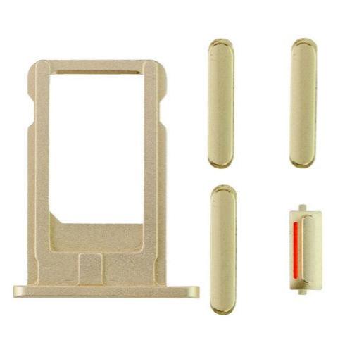 Sim Tray and Button Set for iPhone 6 (4.7") - Gold